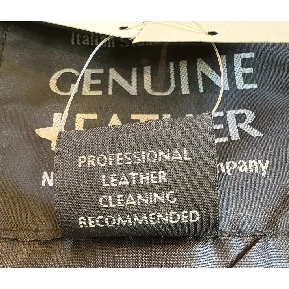 Italian Stone Design Vest NWT Biker Genuine Leather Navarre Leather Co., XL